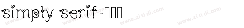simply serif字体转换